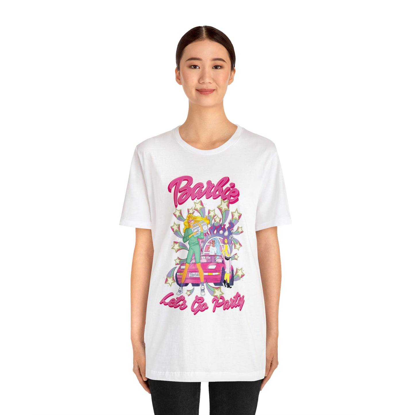 Oversized Barbie Party Graphic Tee