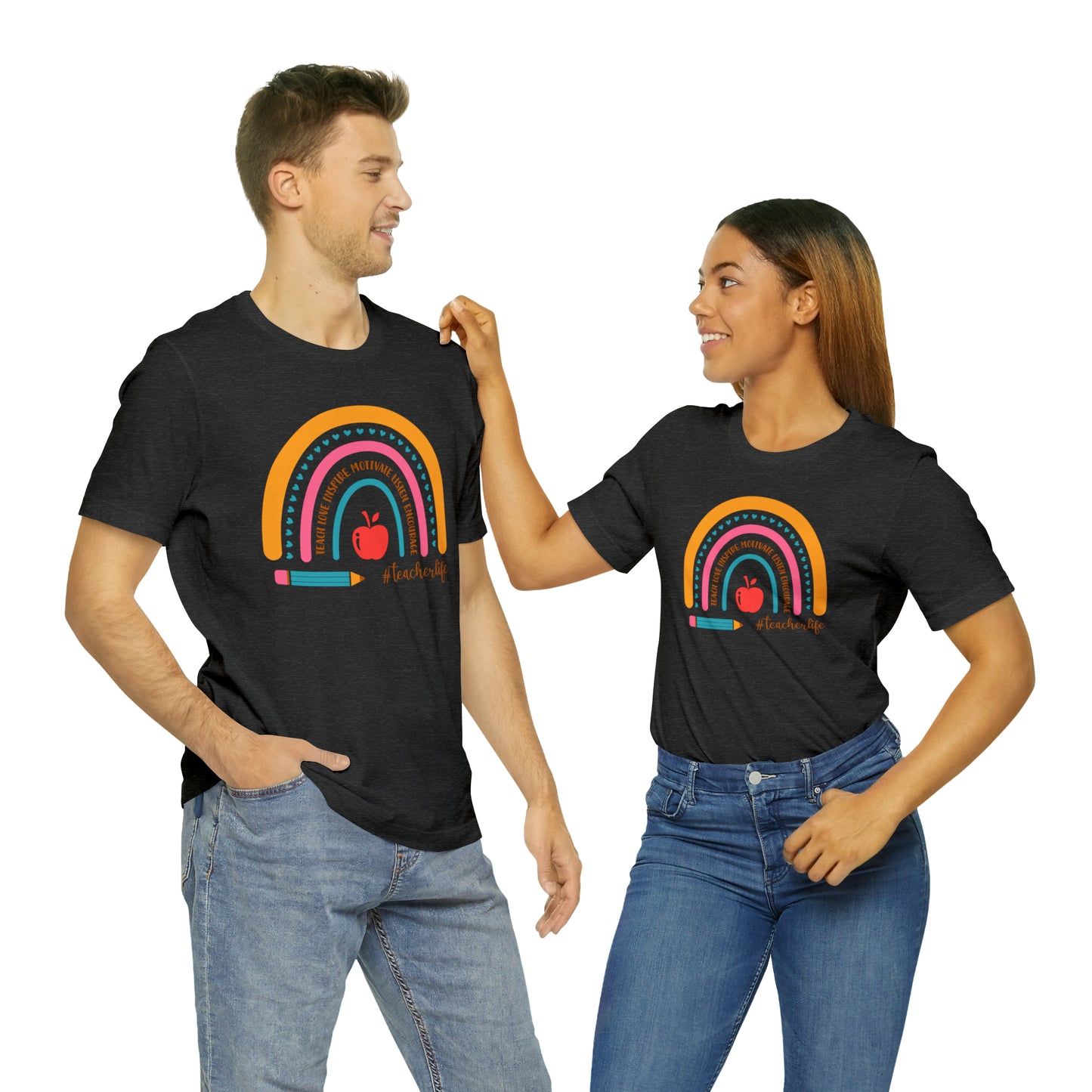 Teacher Rainbow Tee