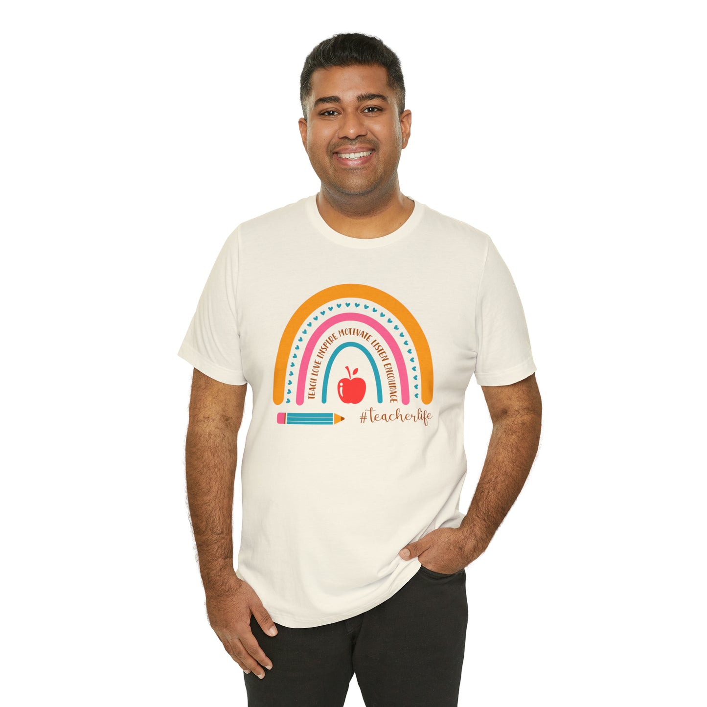 Teacher Rainbow Tee