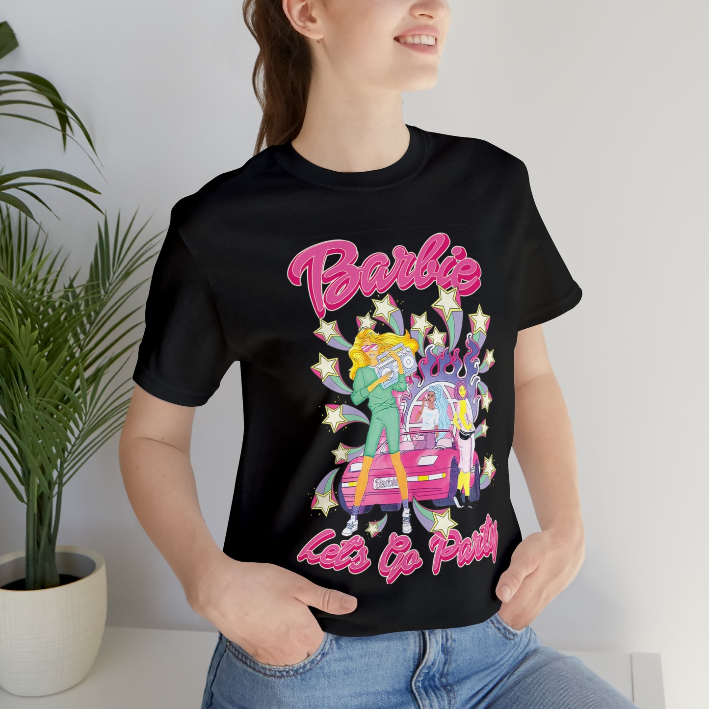 Oversized Barbie Party Graphic Tee