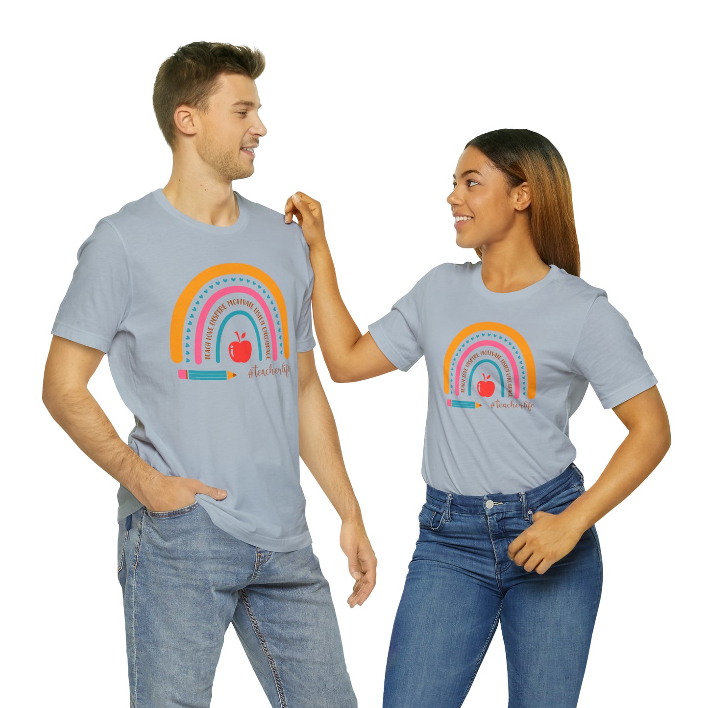 Teacher Rainbow Tee