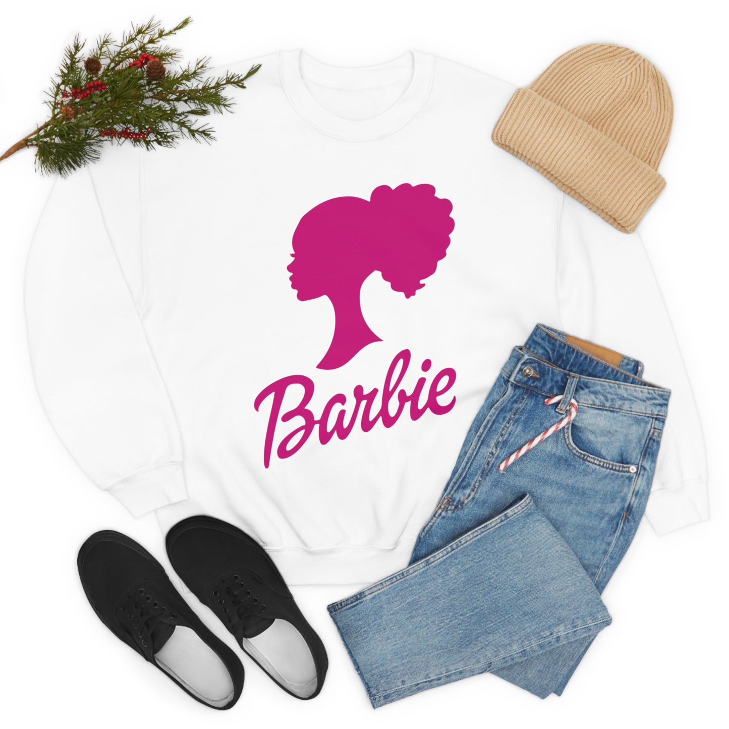 Curly Barbie Silhouette Sweatshirt