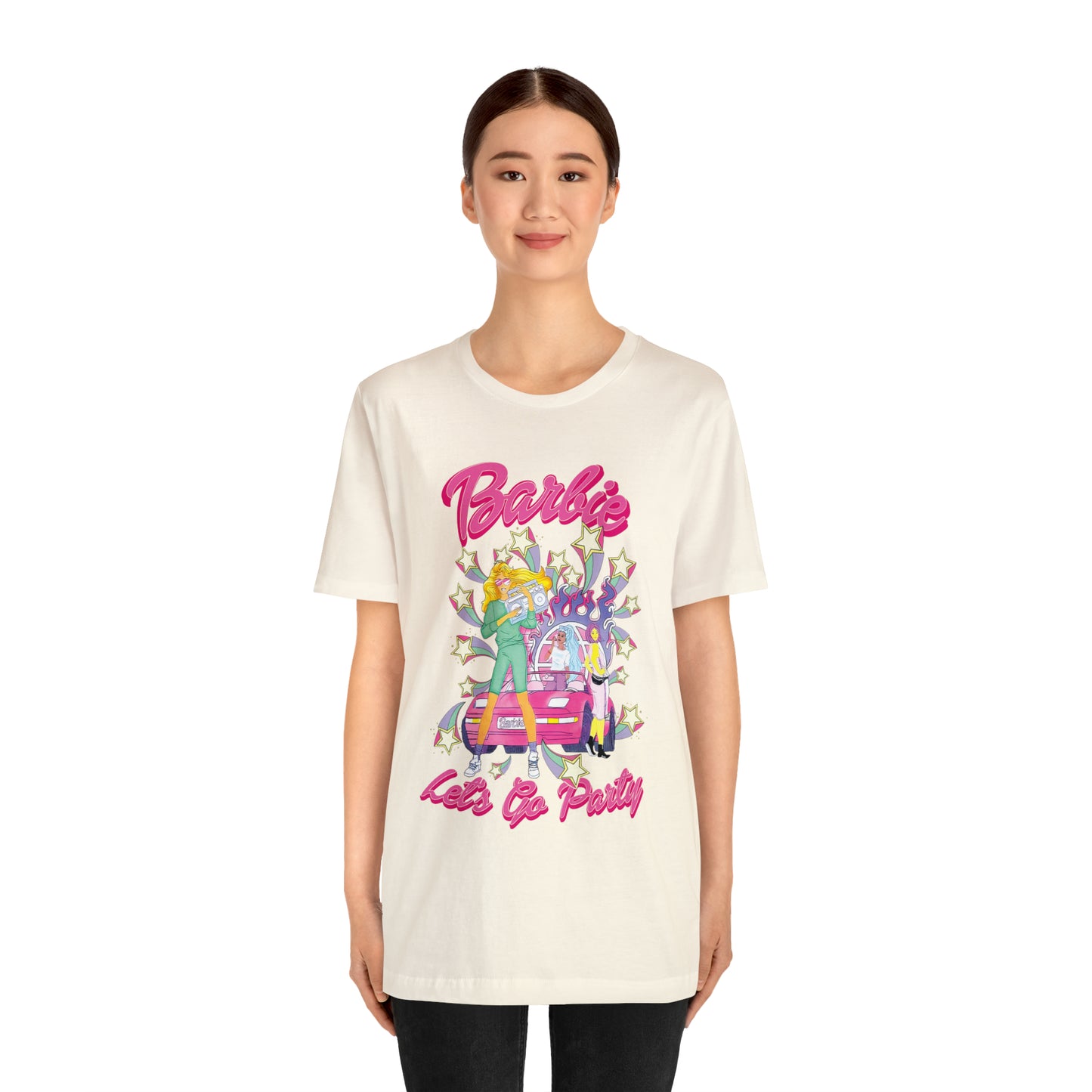 Oversized Barbie Party Graphic Tee