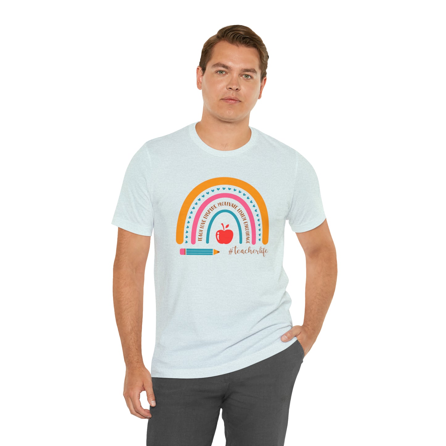Teacher Rainbow Tee