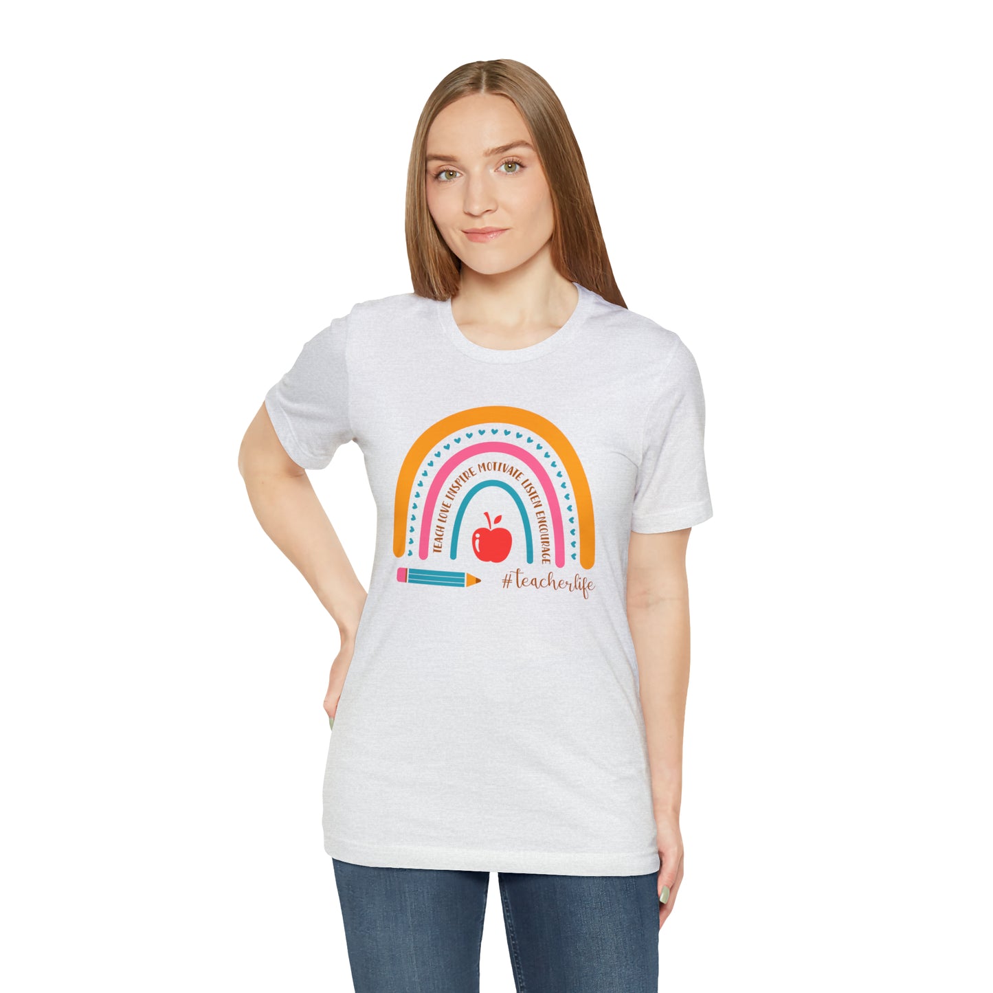 Teacher Rainbow Tee