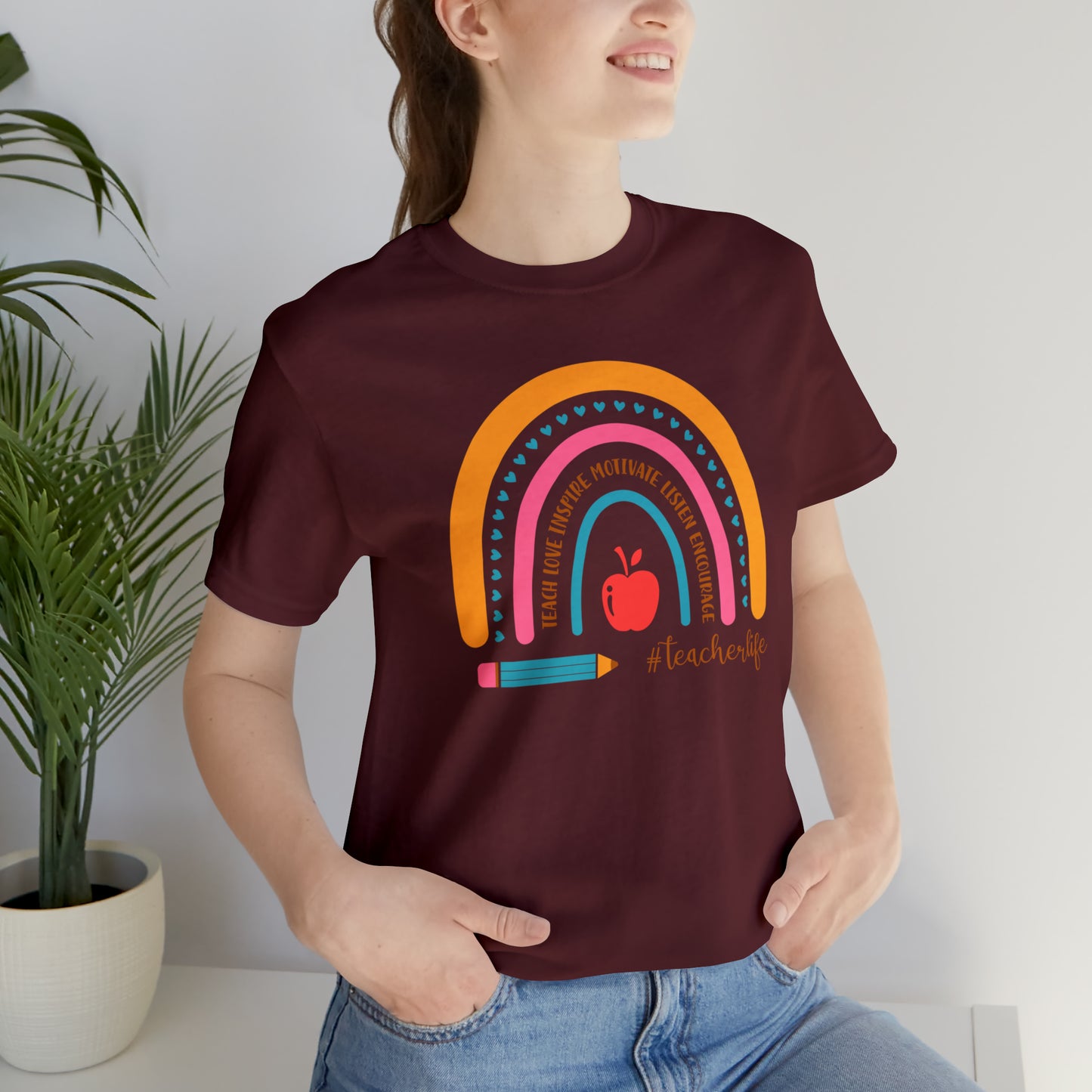 Teacher Rainbow Tee