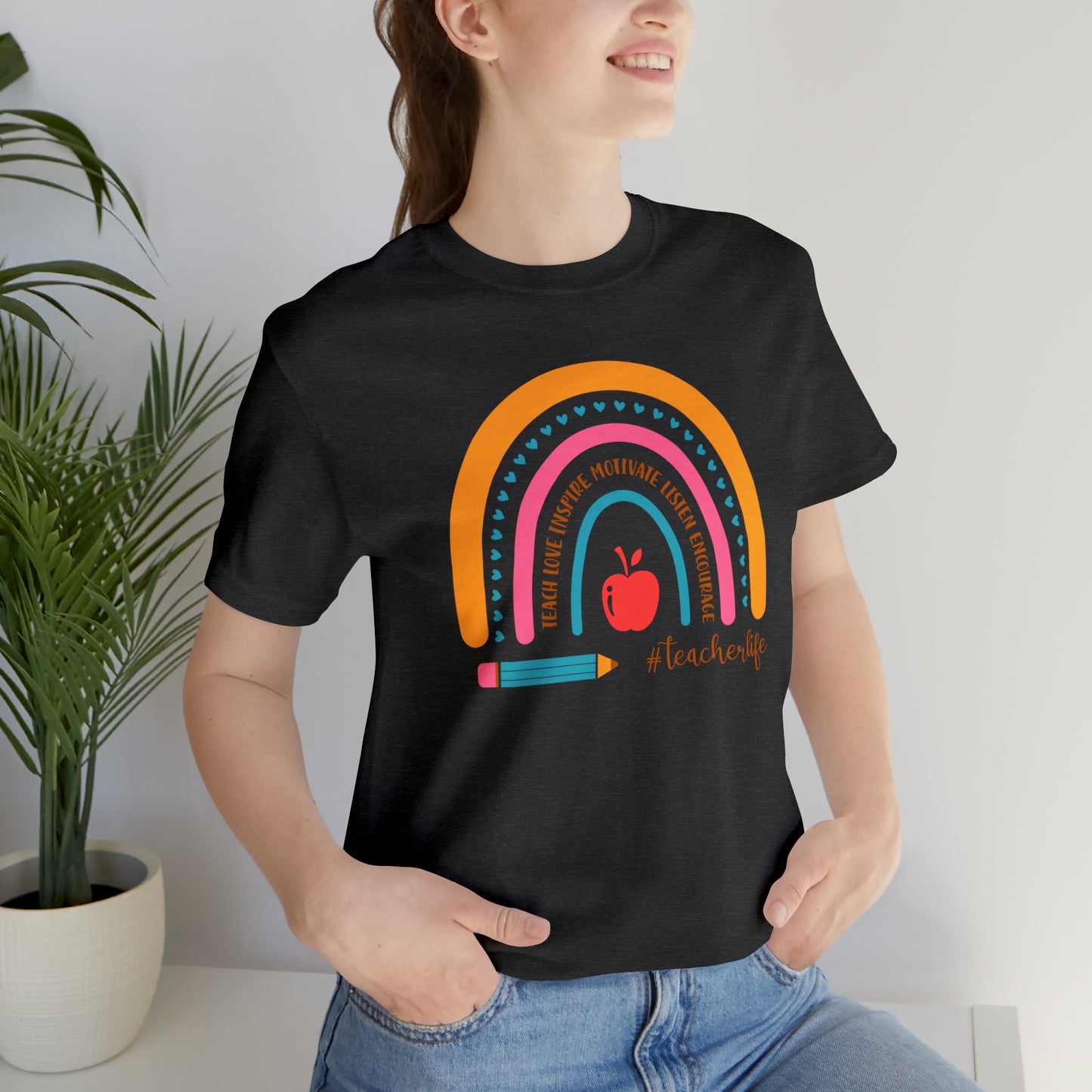 Teacher Rainbow Tee