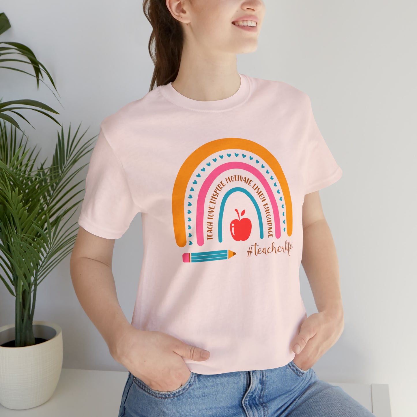 Teacher Rainbow Tee