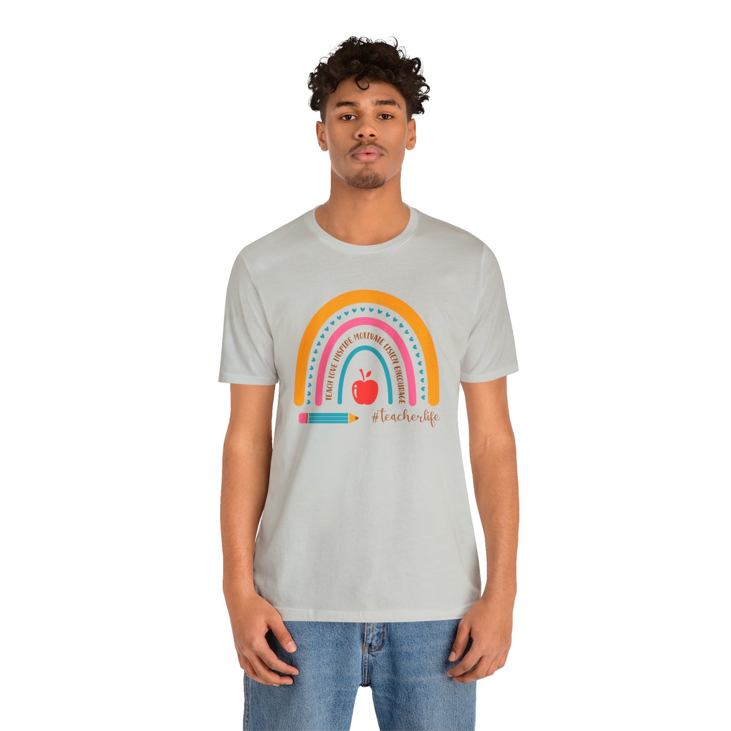 Teacher Rainbow Tee