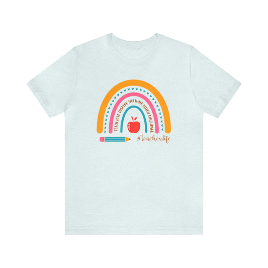 Teacher Rainbow Tee
