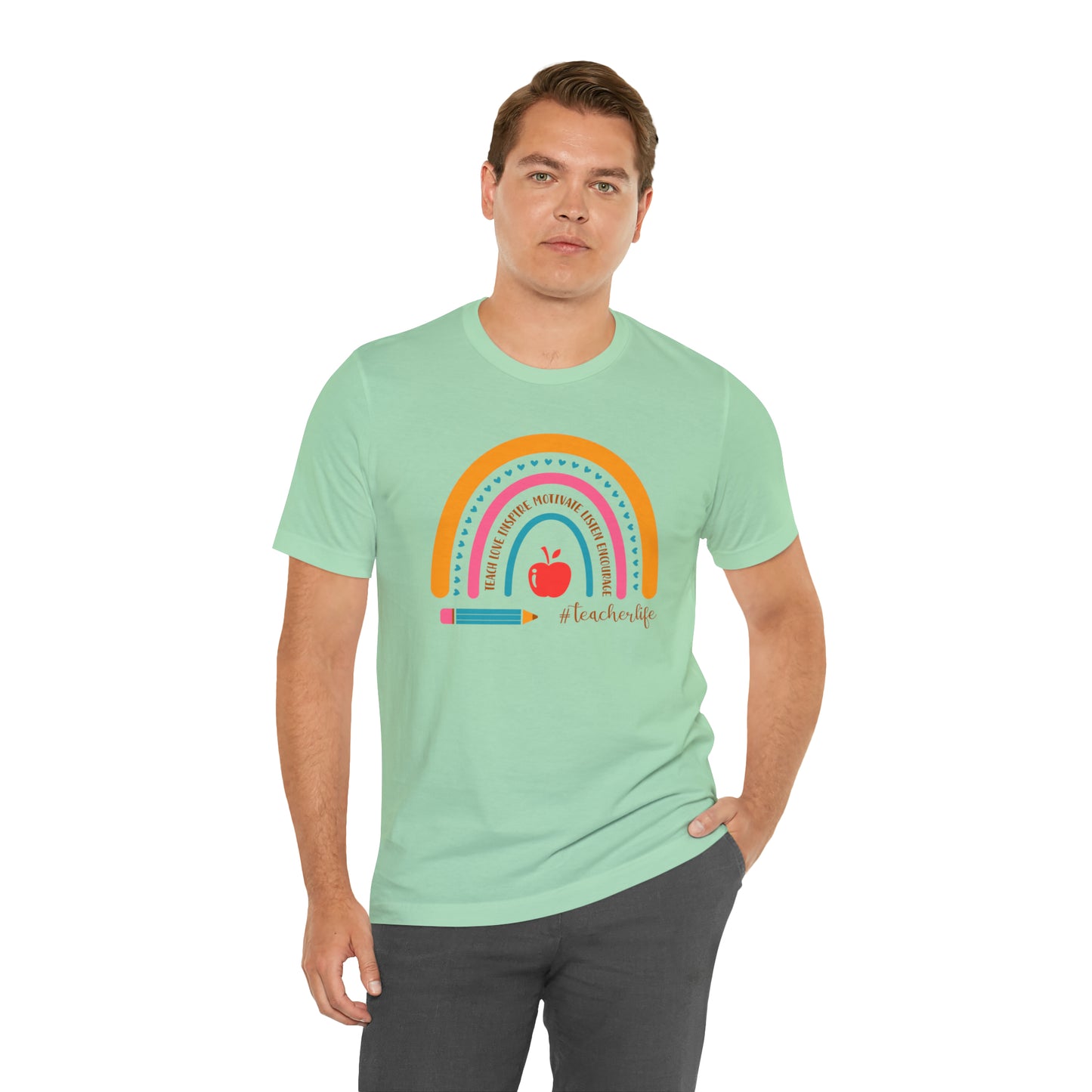 Teacher Rainbow Tee