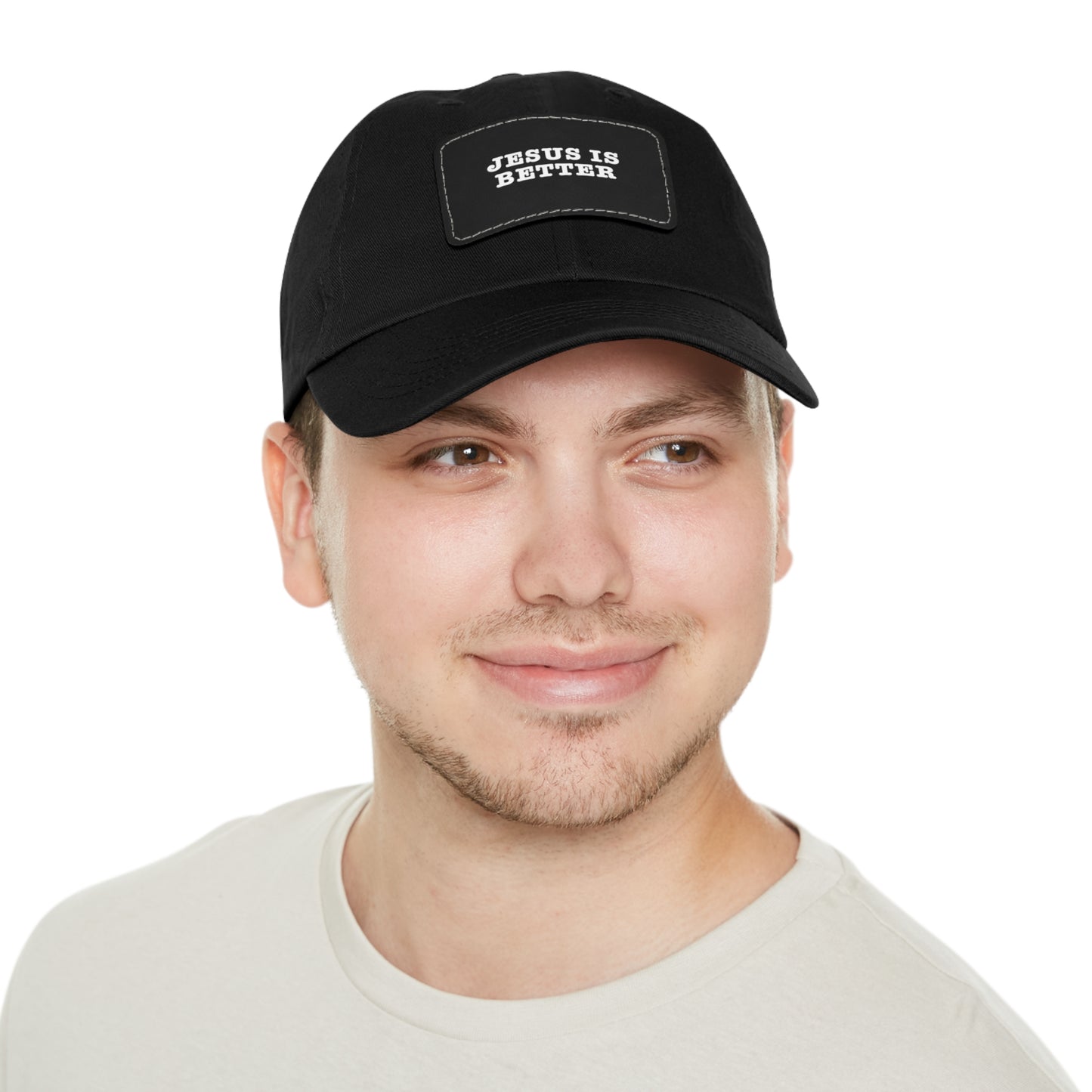Jesus Is Better Leather Patch Hat