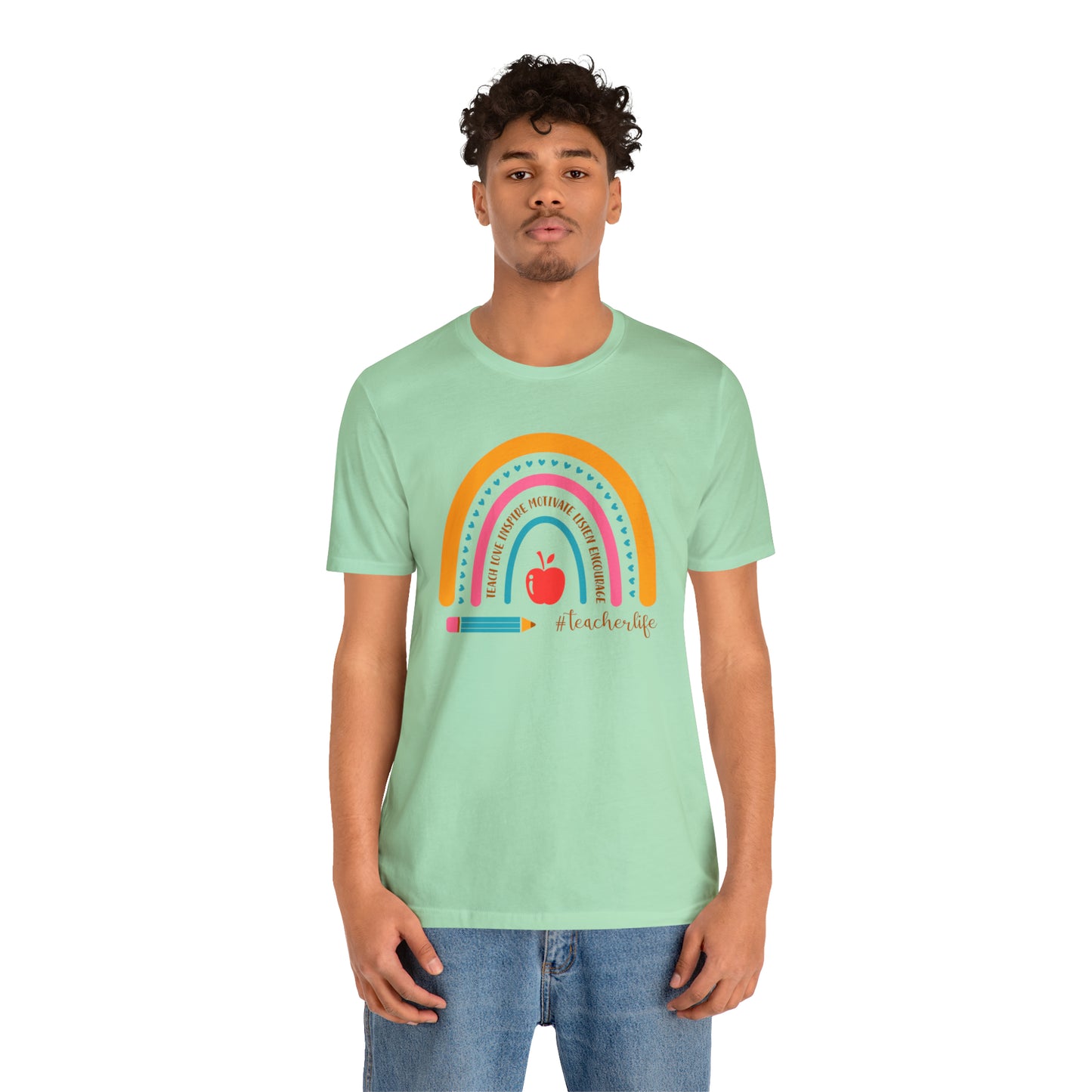 Teacher Rainbow Tee