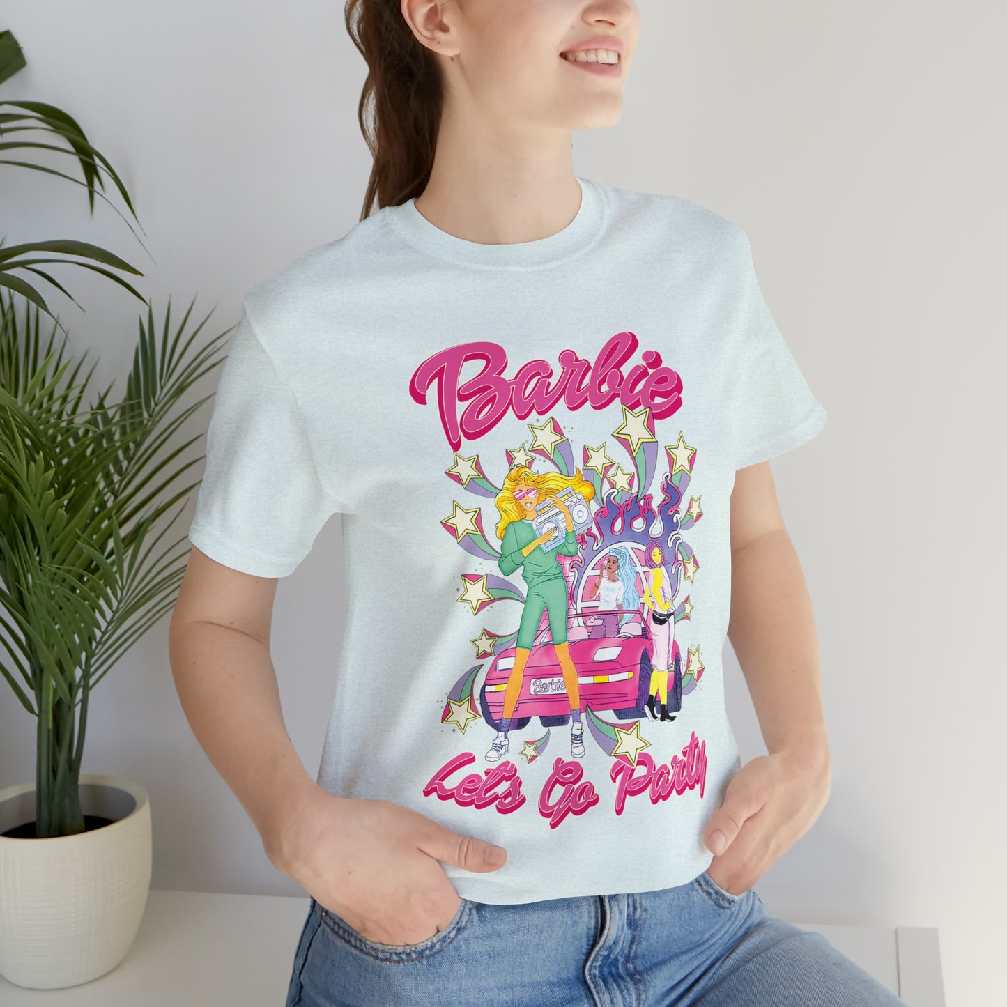 Oversized Barbie Party Graphic Tee