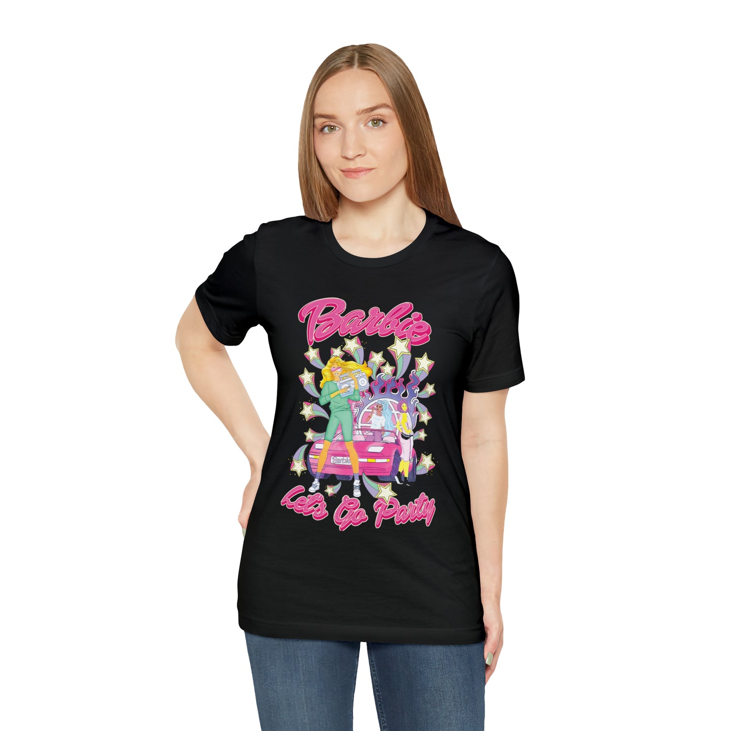 Oversized Barbie Party Graphic Tee