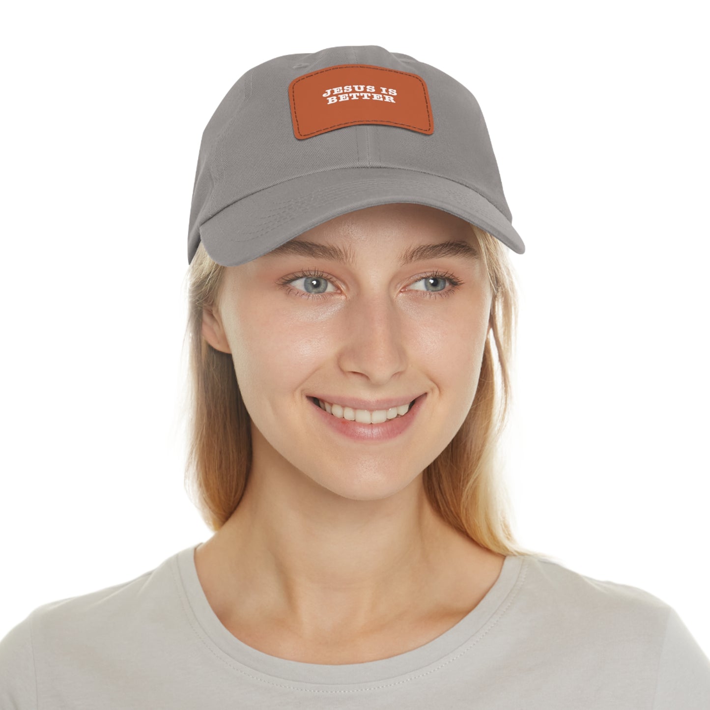 Jesus Is Better Leather Patch Hat