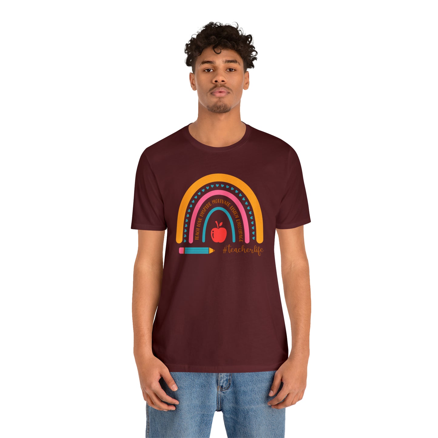 Teacher Rainbow Tee