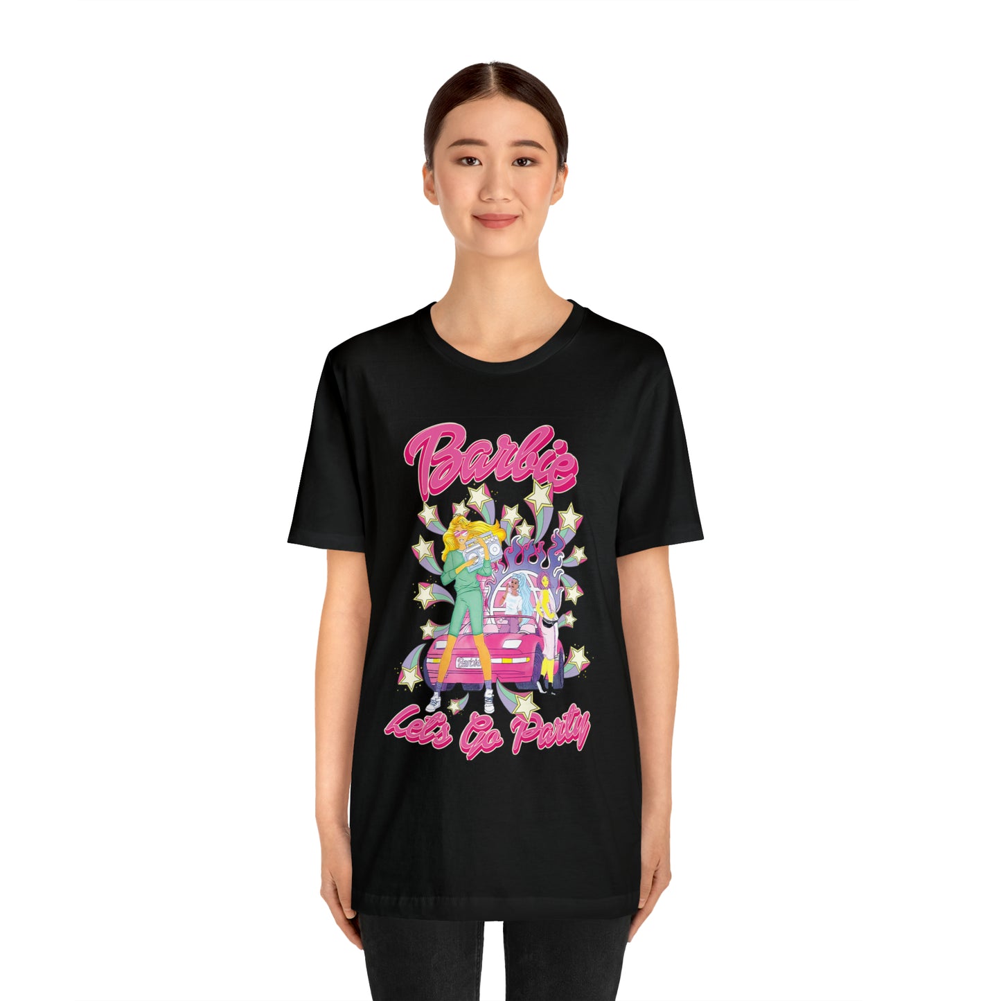 Oversized Barbie Party Graphic Tee