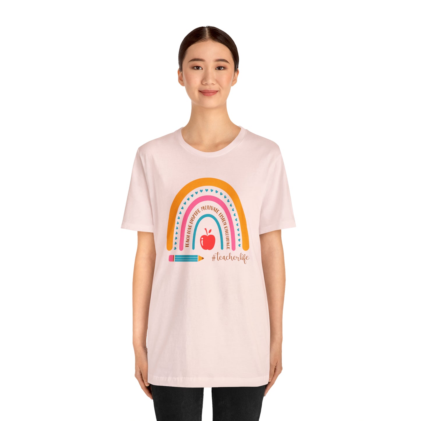 Teacher Rainbow Tee