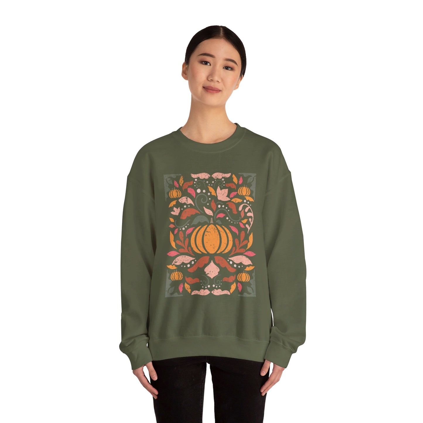 Abstract Pumpkin Crewneck