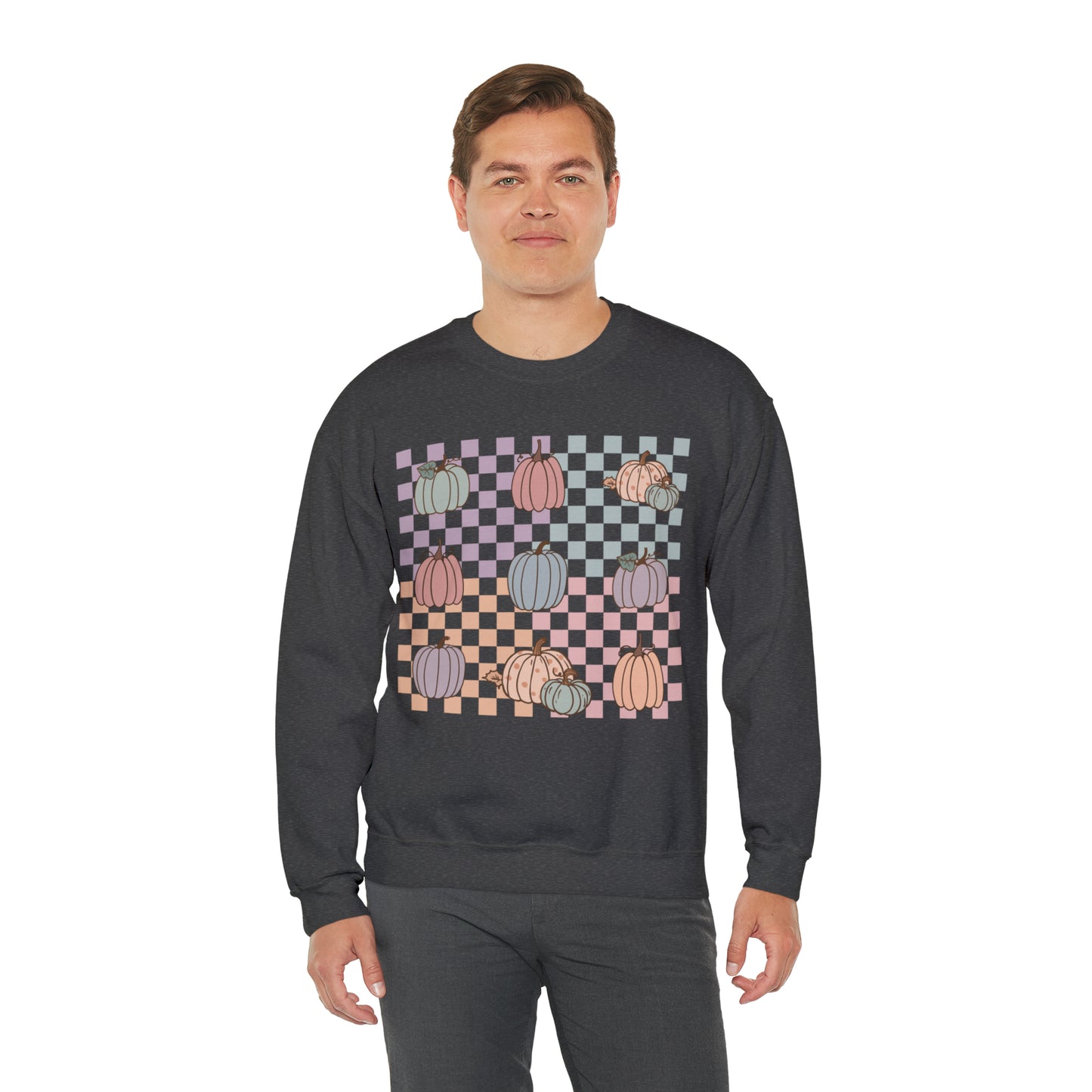 Pumpkin Grid Sweatshirt