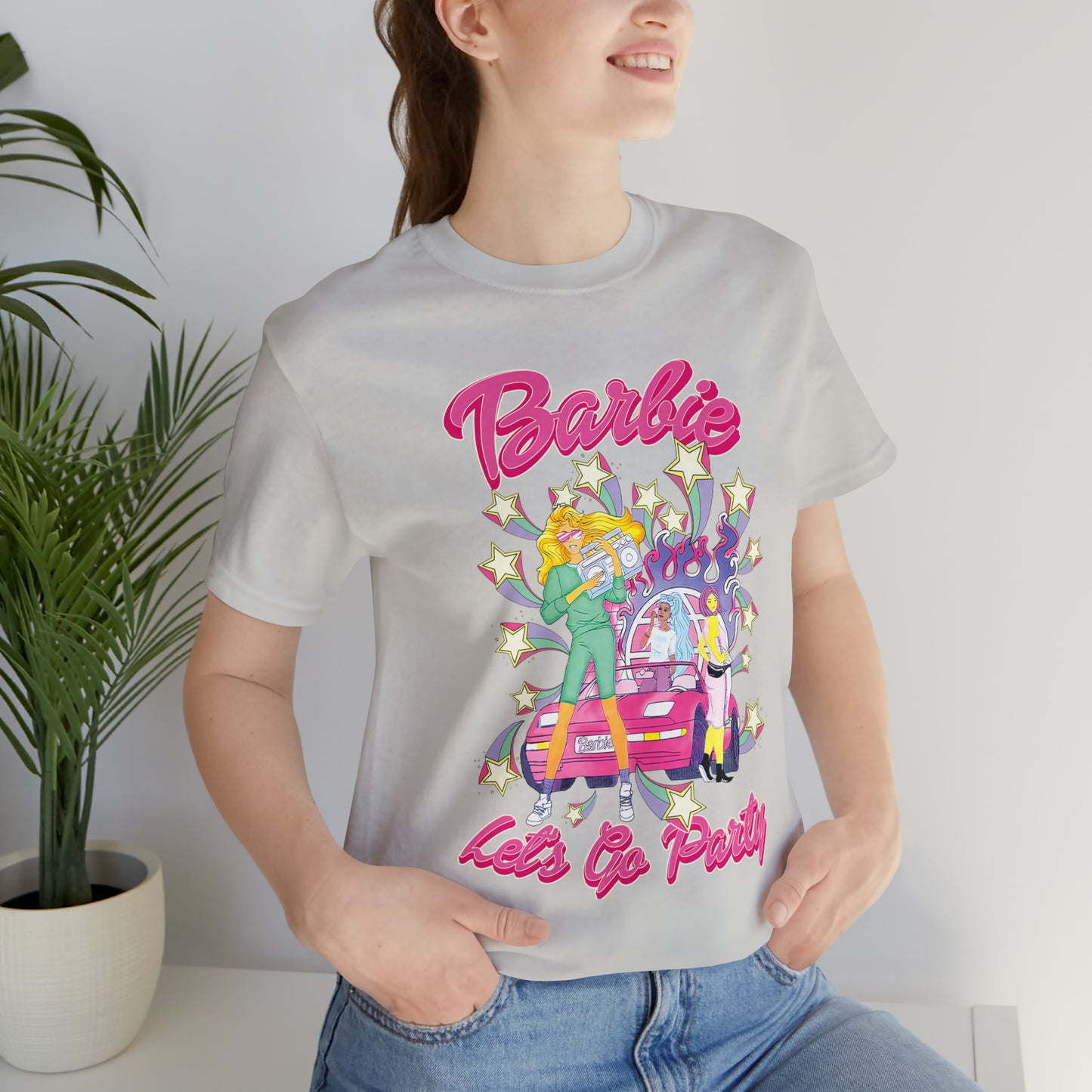 Oversized Barbie Party Graphic Tee