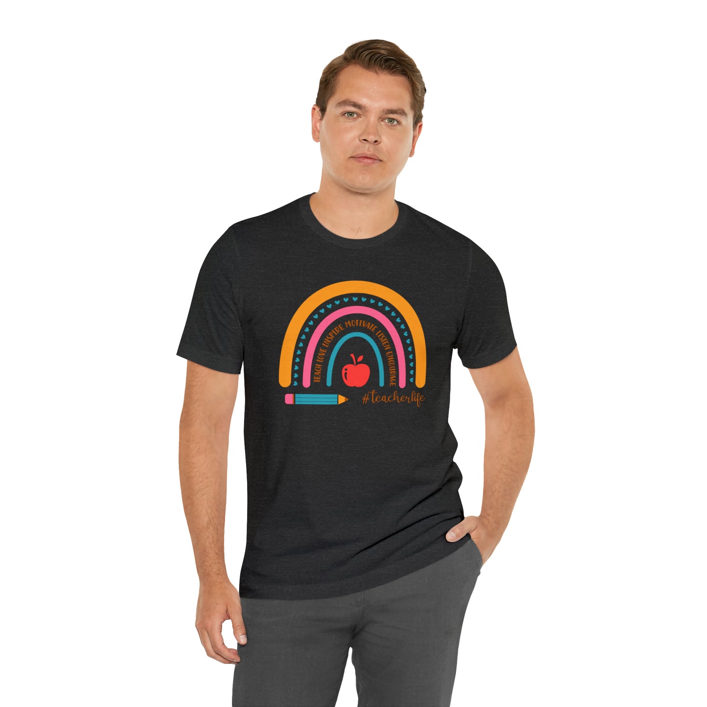 Teacher Rainbow Tee