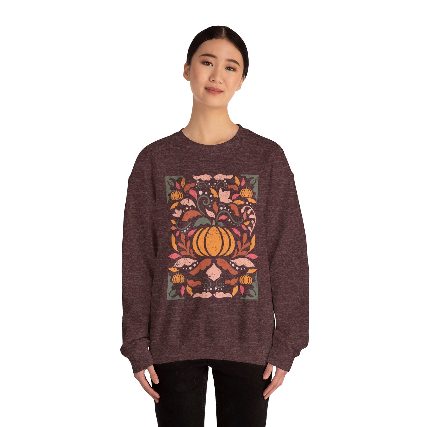 Abstract Pumpkin Crewneck