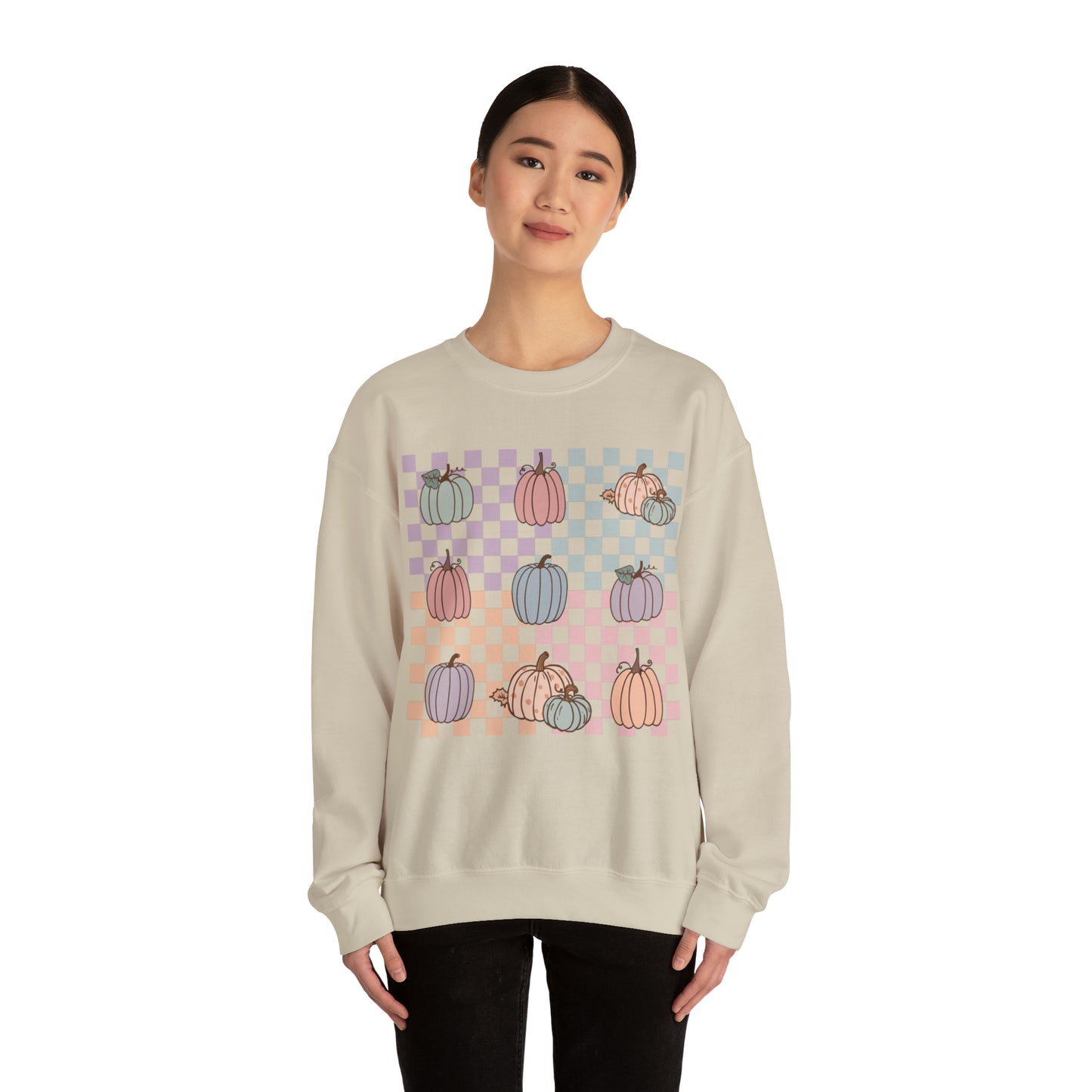 Pumpkin Grid Sweatshirt