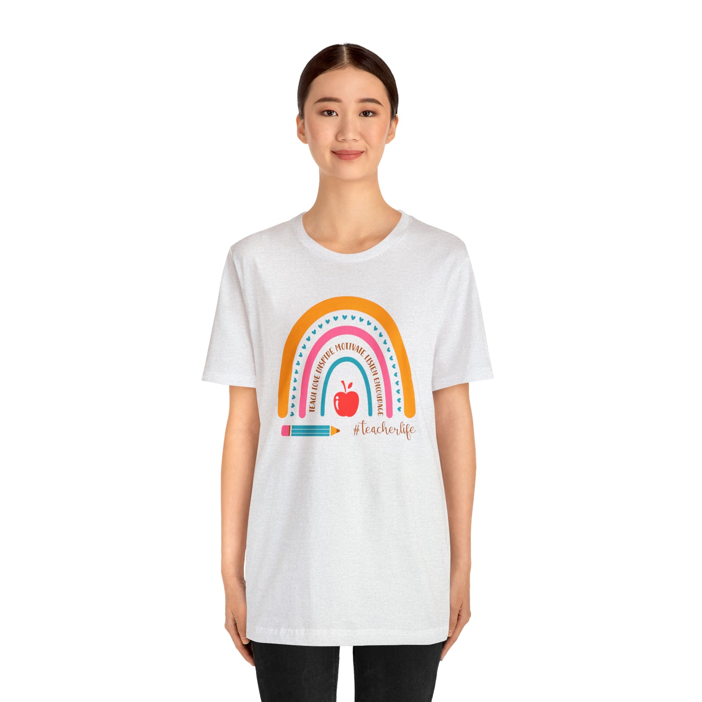 Teacher Rainbow Tee