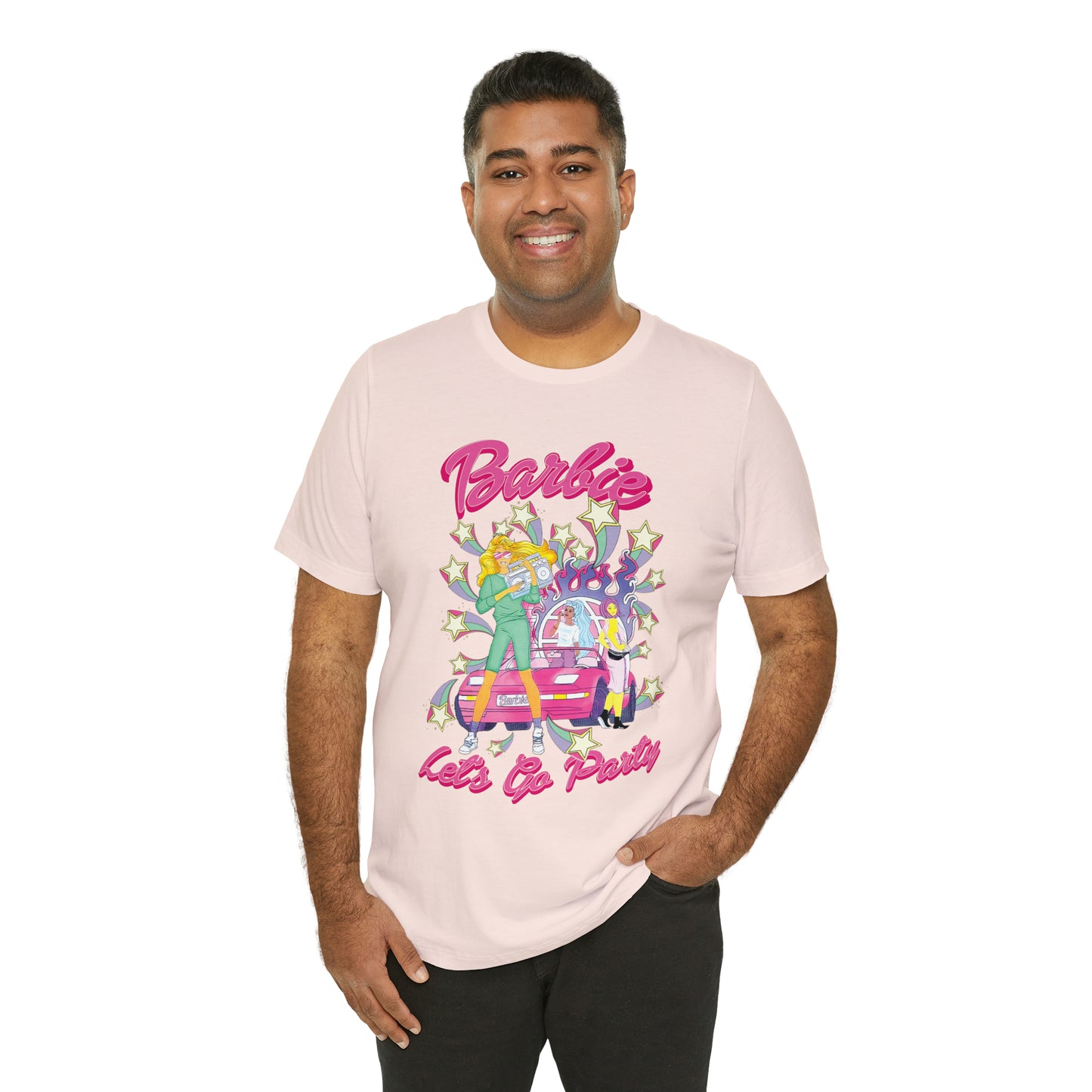 Oversized Barbie Party Graphic Tee