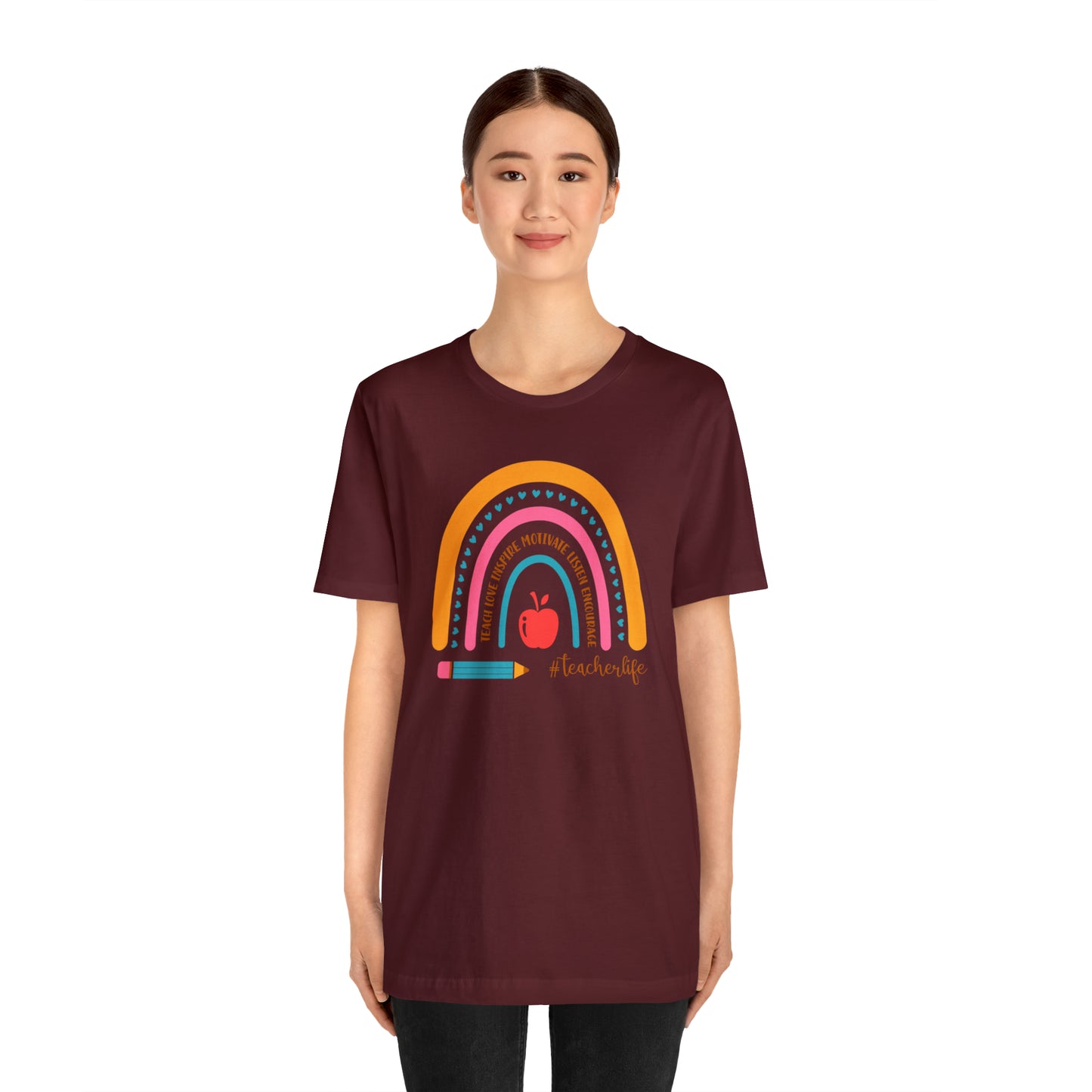 Teacher Rainbow Tee