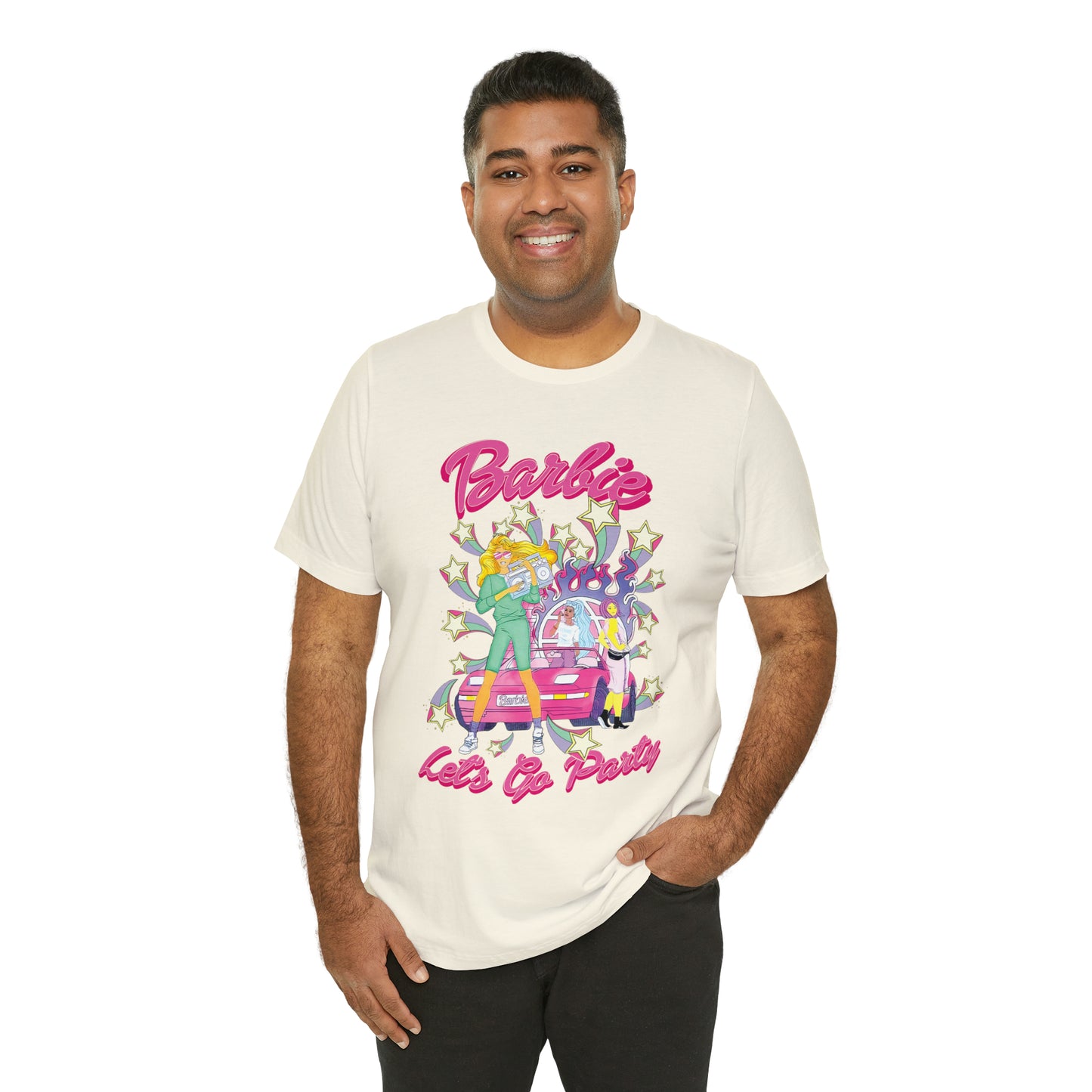 Oversized Barbie Party Graphic Tee