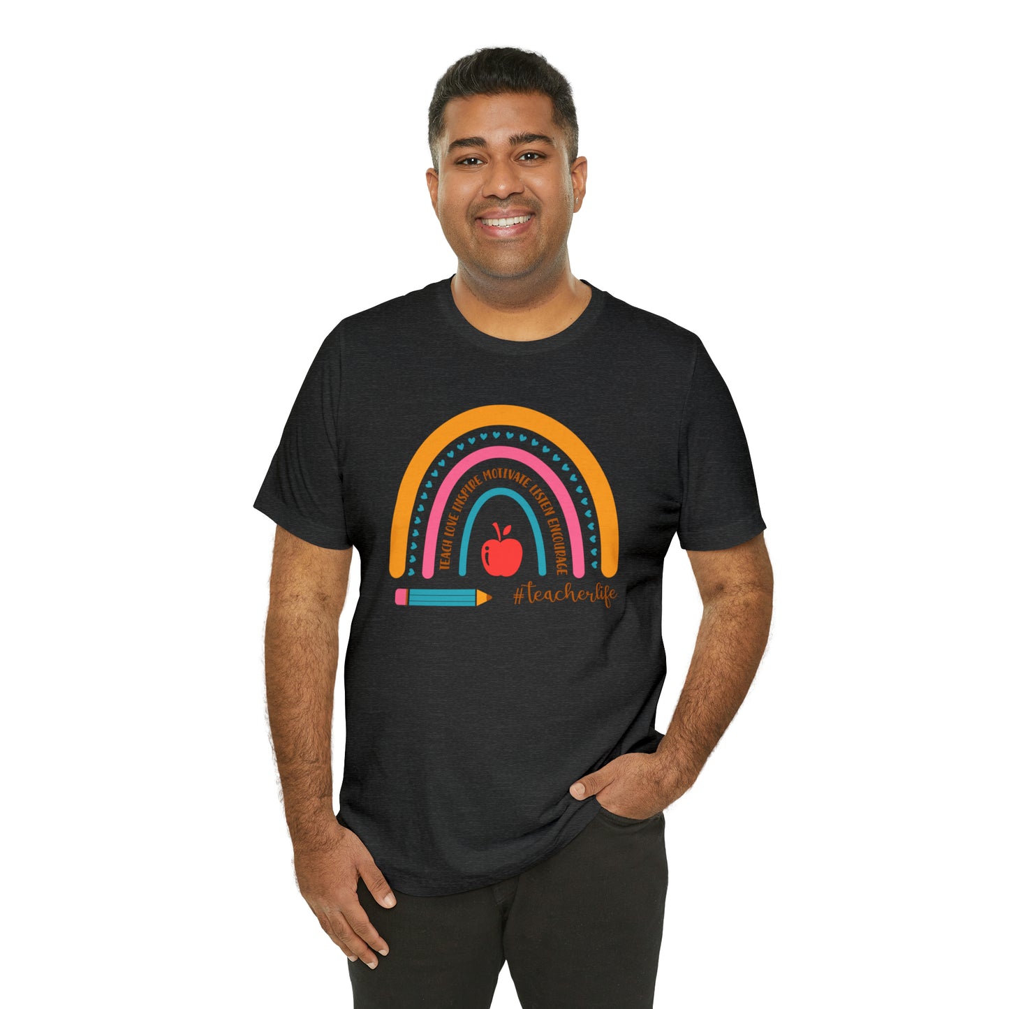 Teacher Rainbow Tee