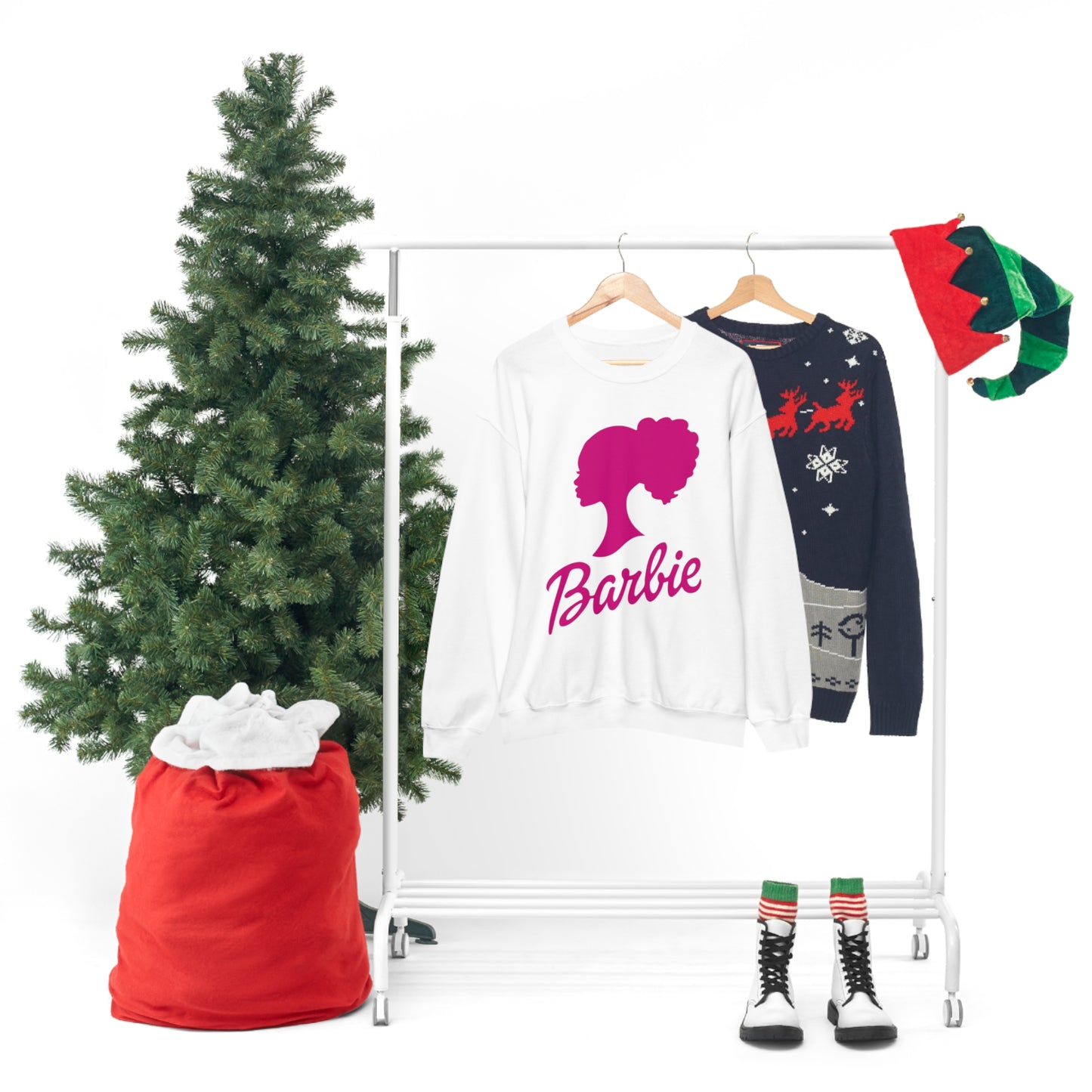 Curly Barbie Silhouette Sweatshirt