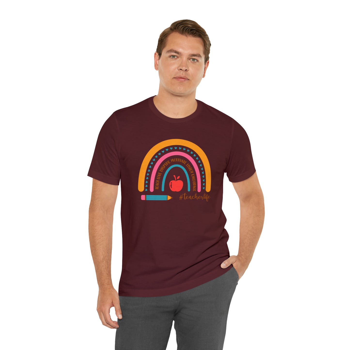 Teacher Rainbow Tee