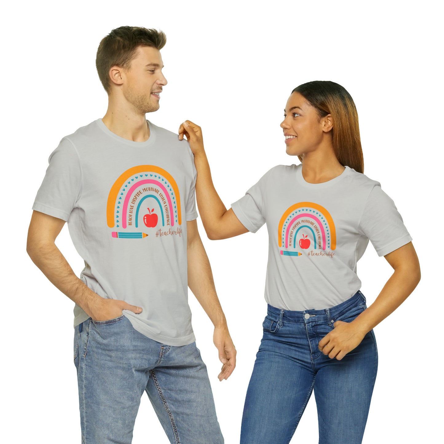 Teacher Rainbow Tee