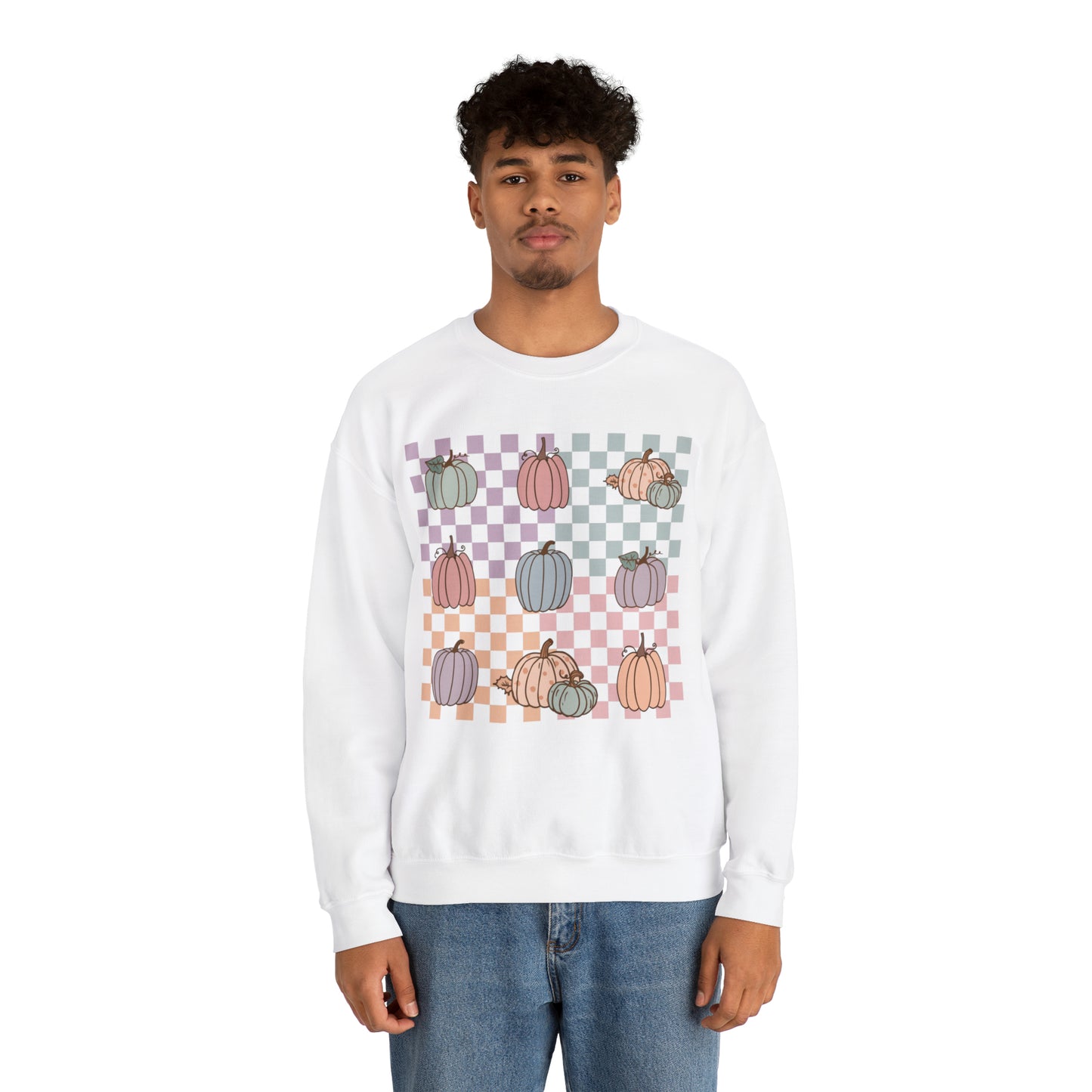 Pumpkin Grid Sweatshirt