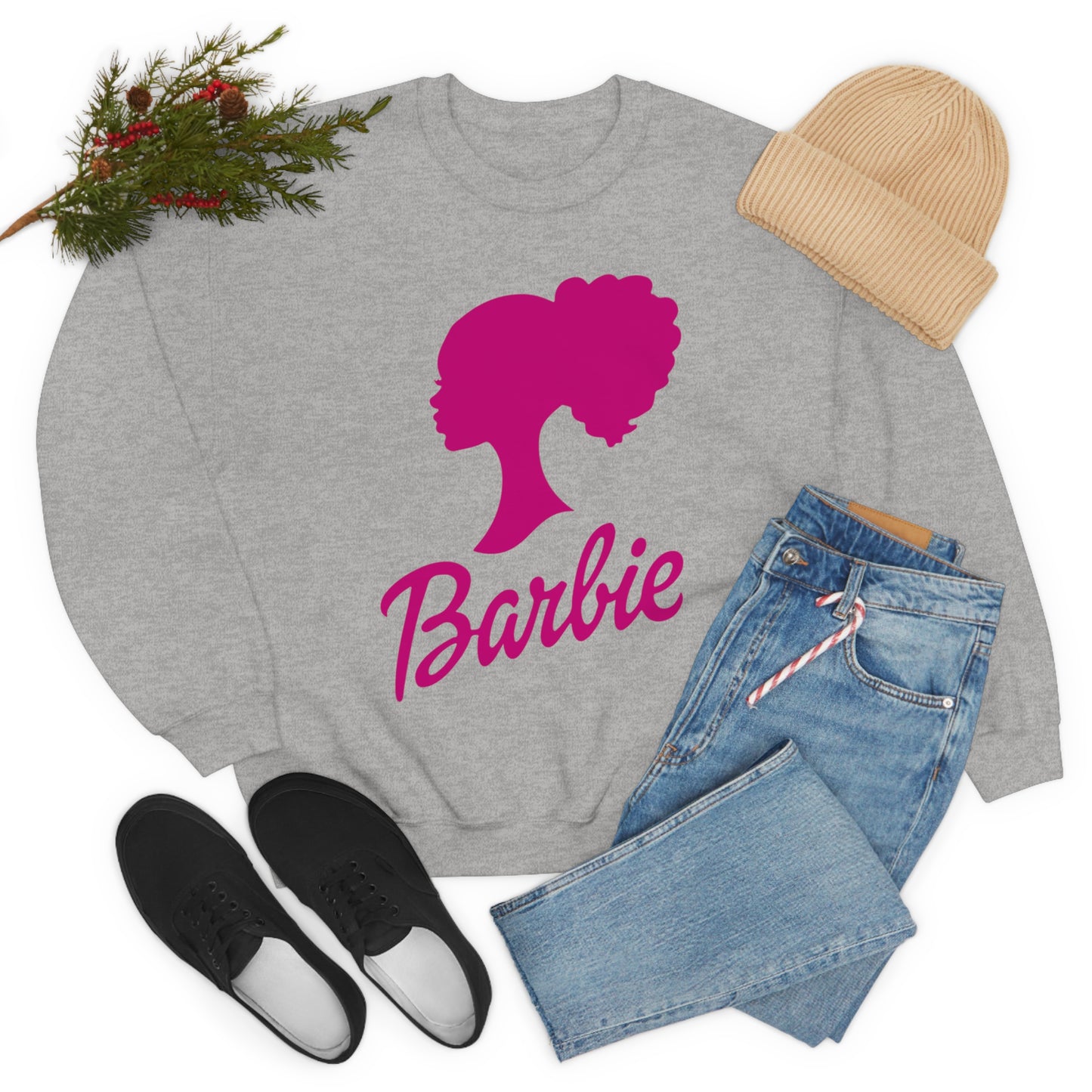 Curly Barbie Silhouette Sweatshirt