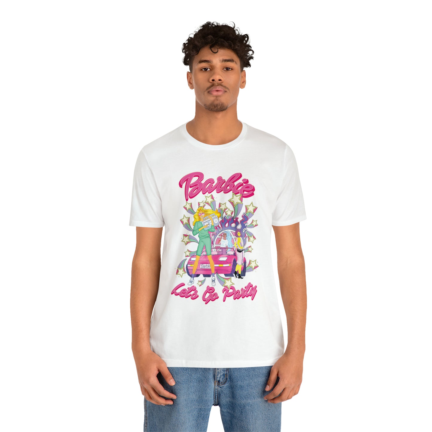 Oversized Barbie Party Graphic Tee