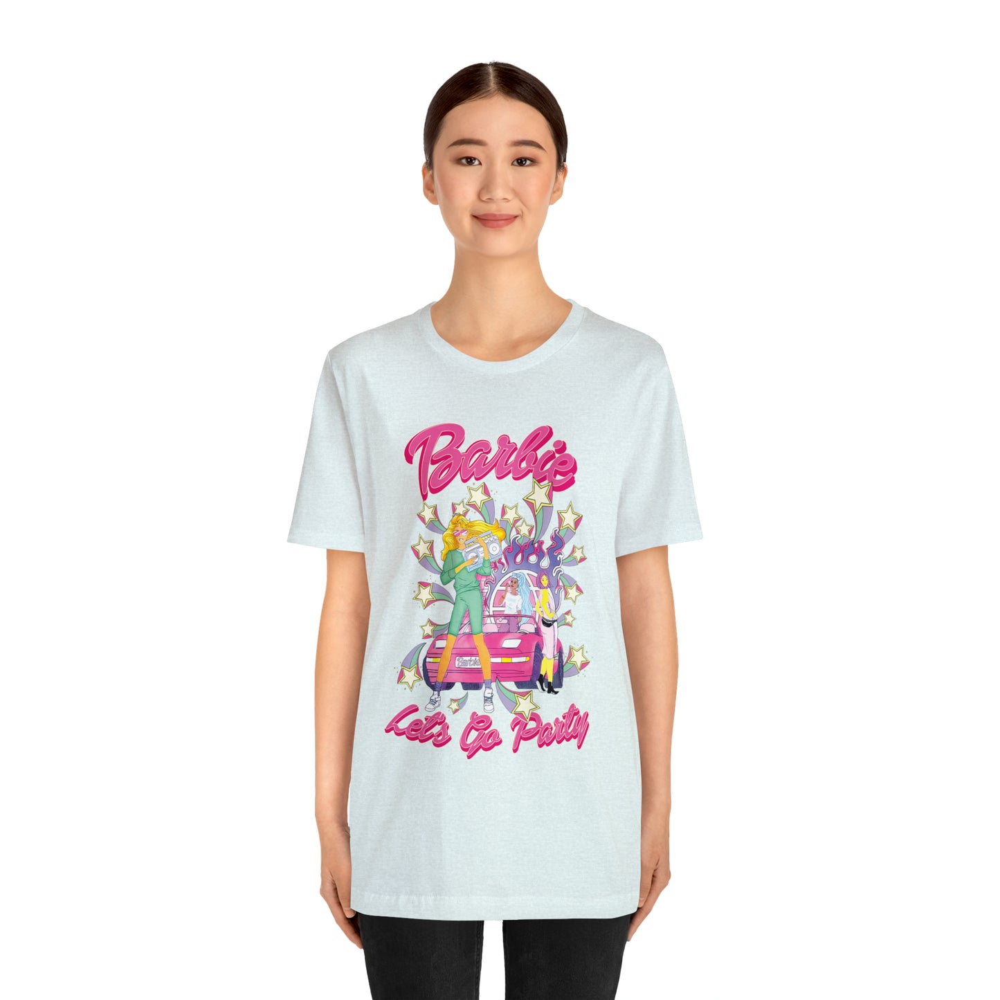 Oversized Barbie Party Graphic Tee