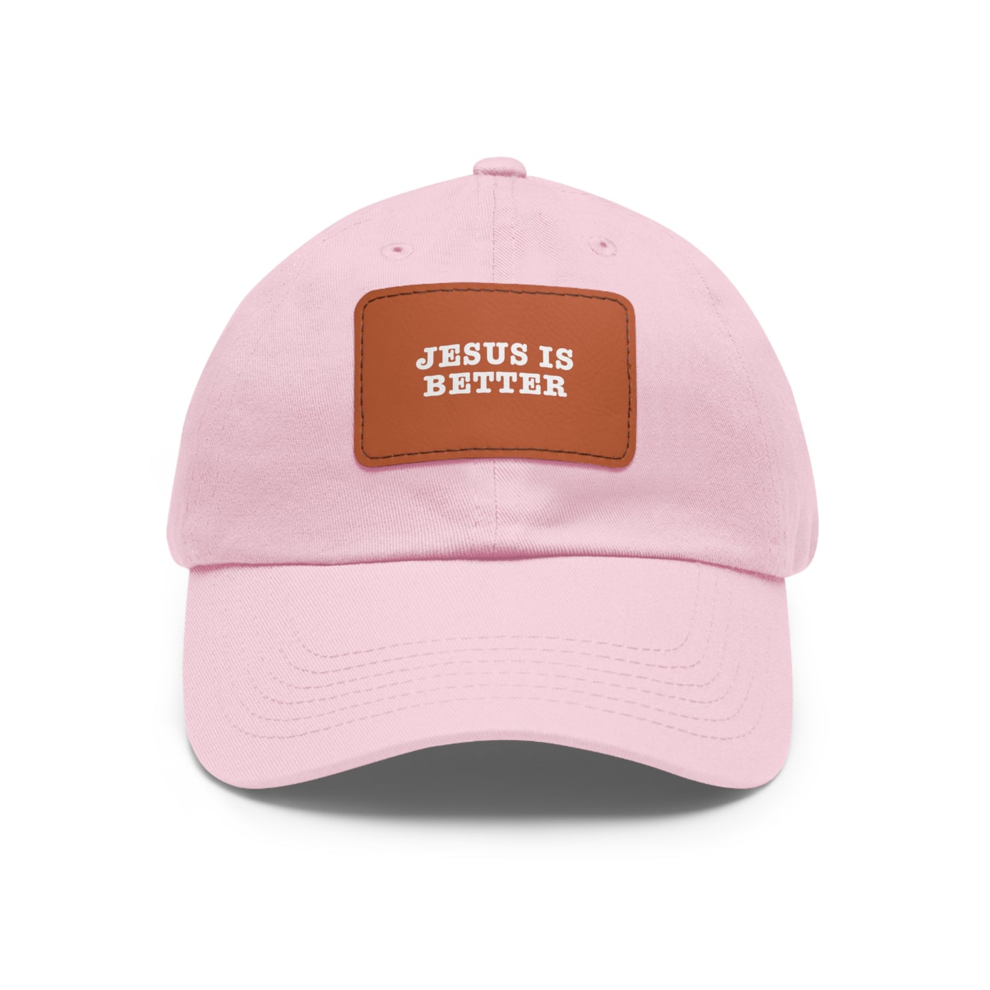 Jesus Is Better Leather Patch Hat