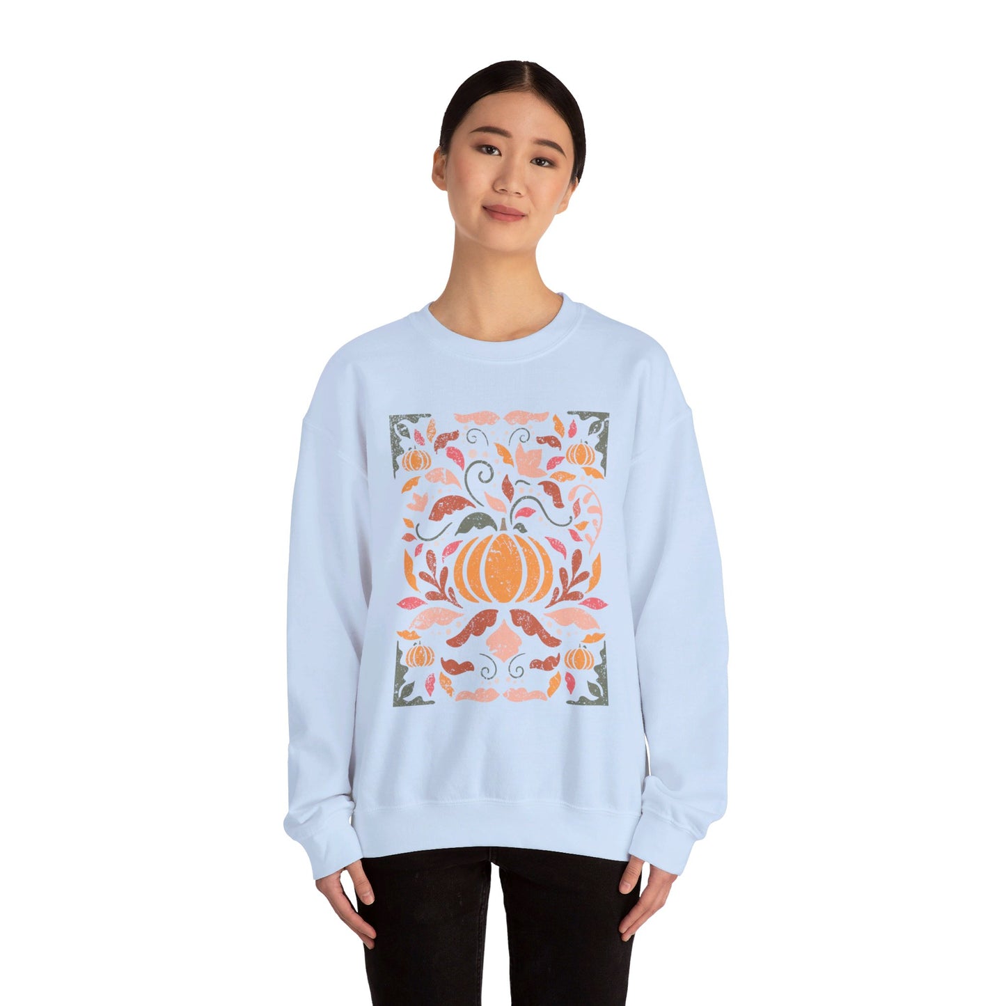 Abstract Pumpkin Crewneck
