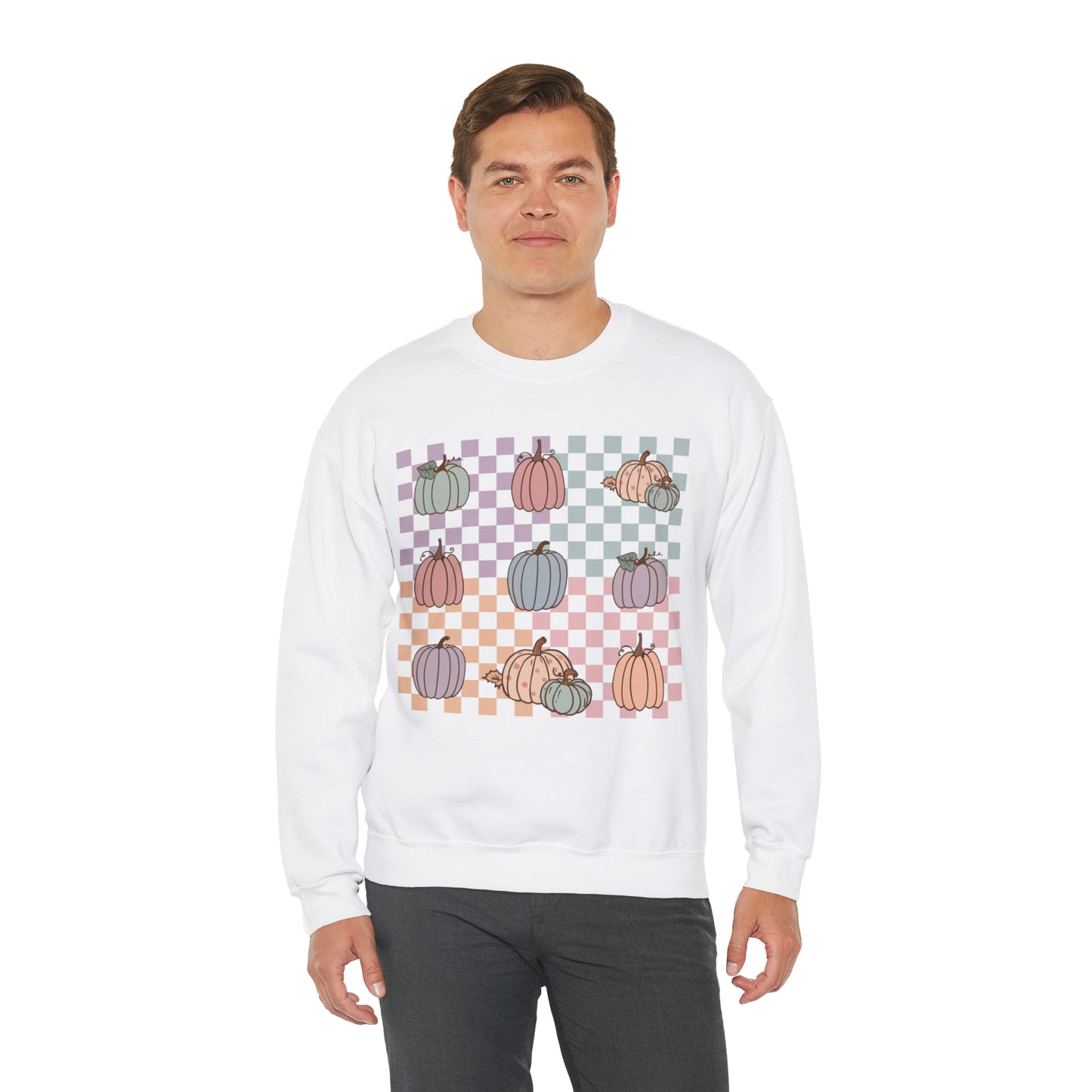 Pumpkin Grid Sweatshirt