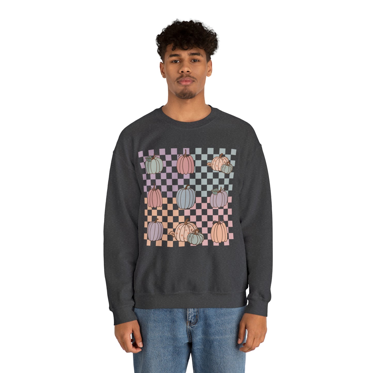 Pumpkin Grid Sweatshirt