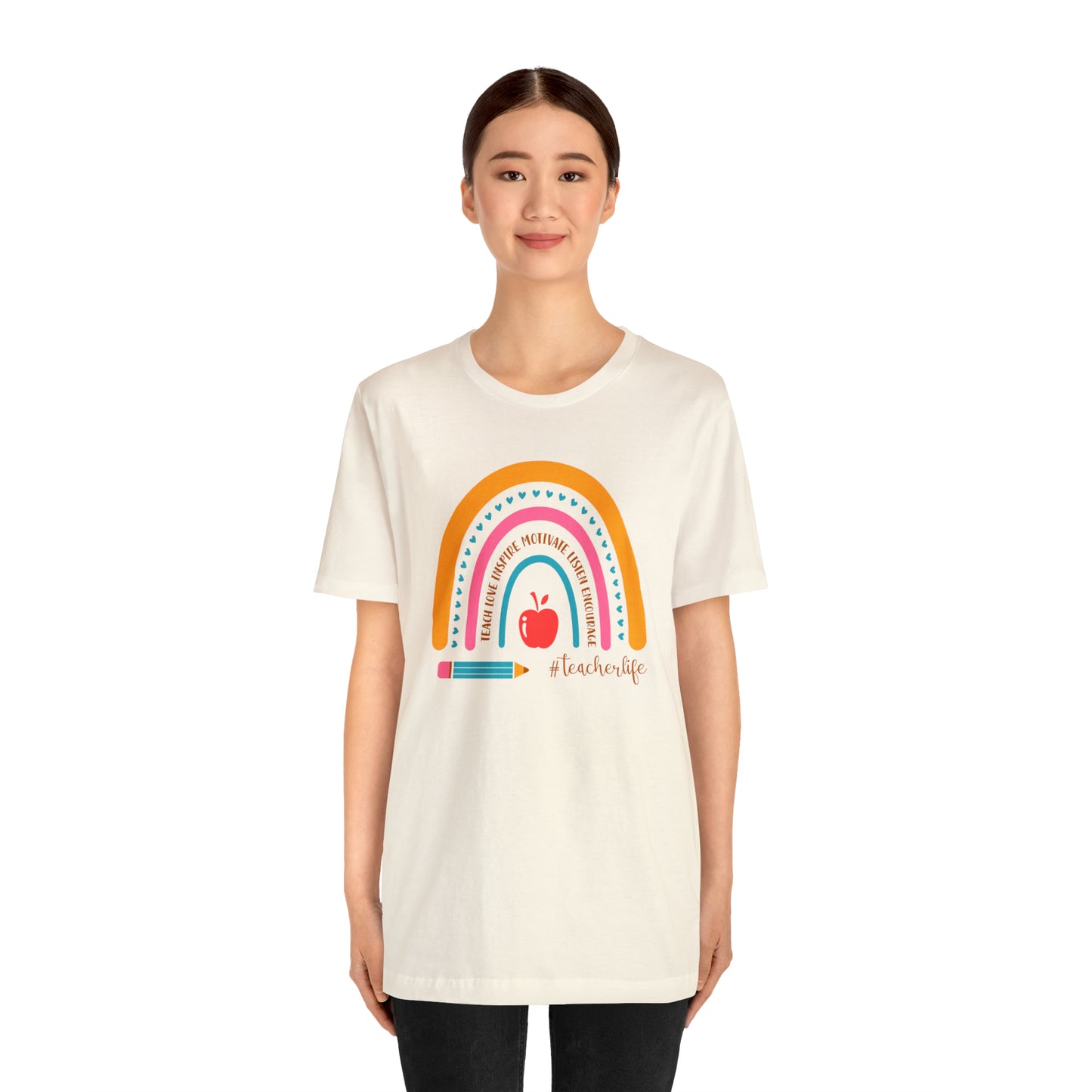 Teacher Rainbow Tee
