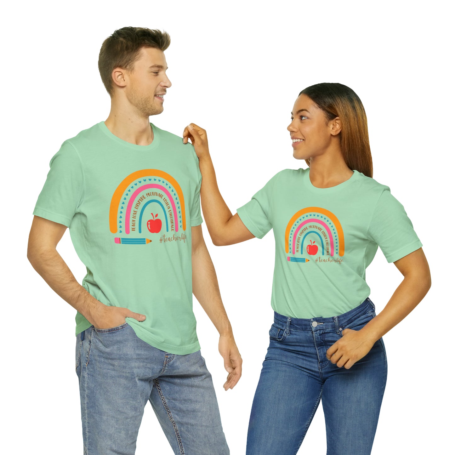 Teacher Rainbow Tee